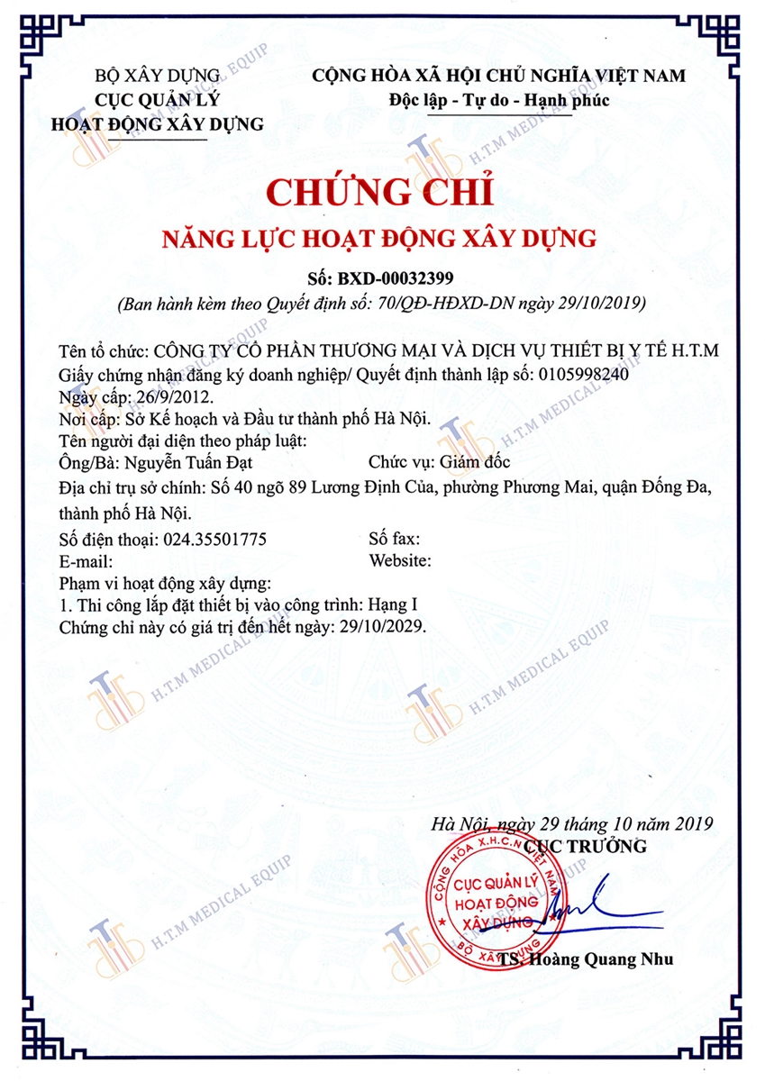 Chứng Chỉ Năng Lực Hoạt Động Xây Dựng