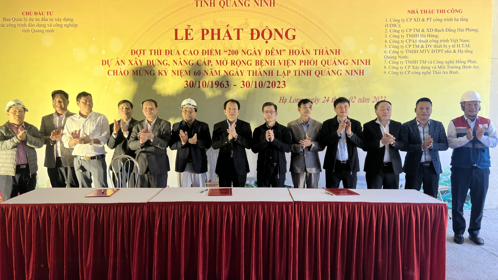 Phát động thi đua 200 ngày đêm hoàn thành dự án mở rộng bệnh viện phổi Quảng Ninh