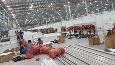 Thi công tại bệnh viện dã chiến TPHCM